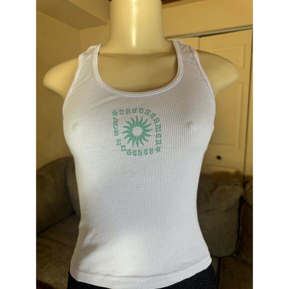 Daydreamer Ribbed Cropped Sun Graphic top Size Small NWT - Picture 1 of 5